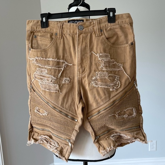 Victorious size 32 Moto shorts with zippers - Picture 1 of 16
